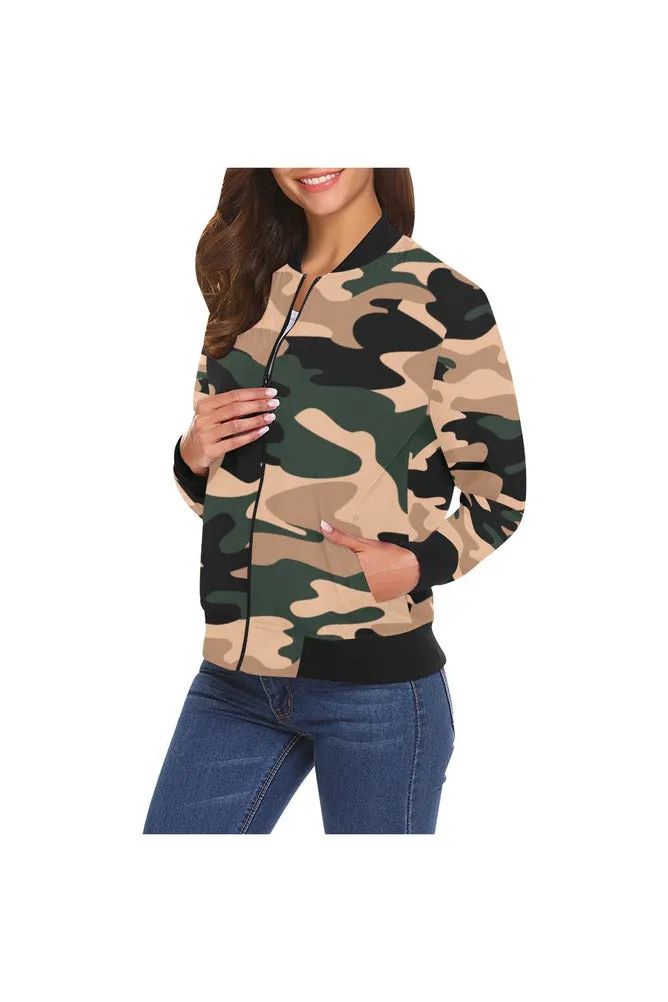 Camouflage  Bomber Jacket for Women