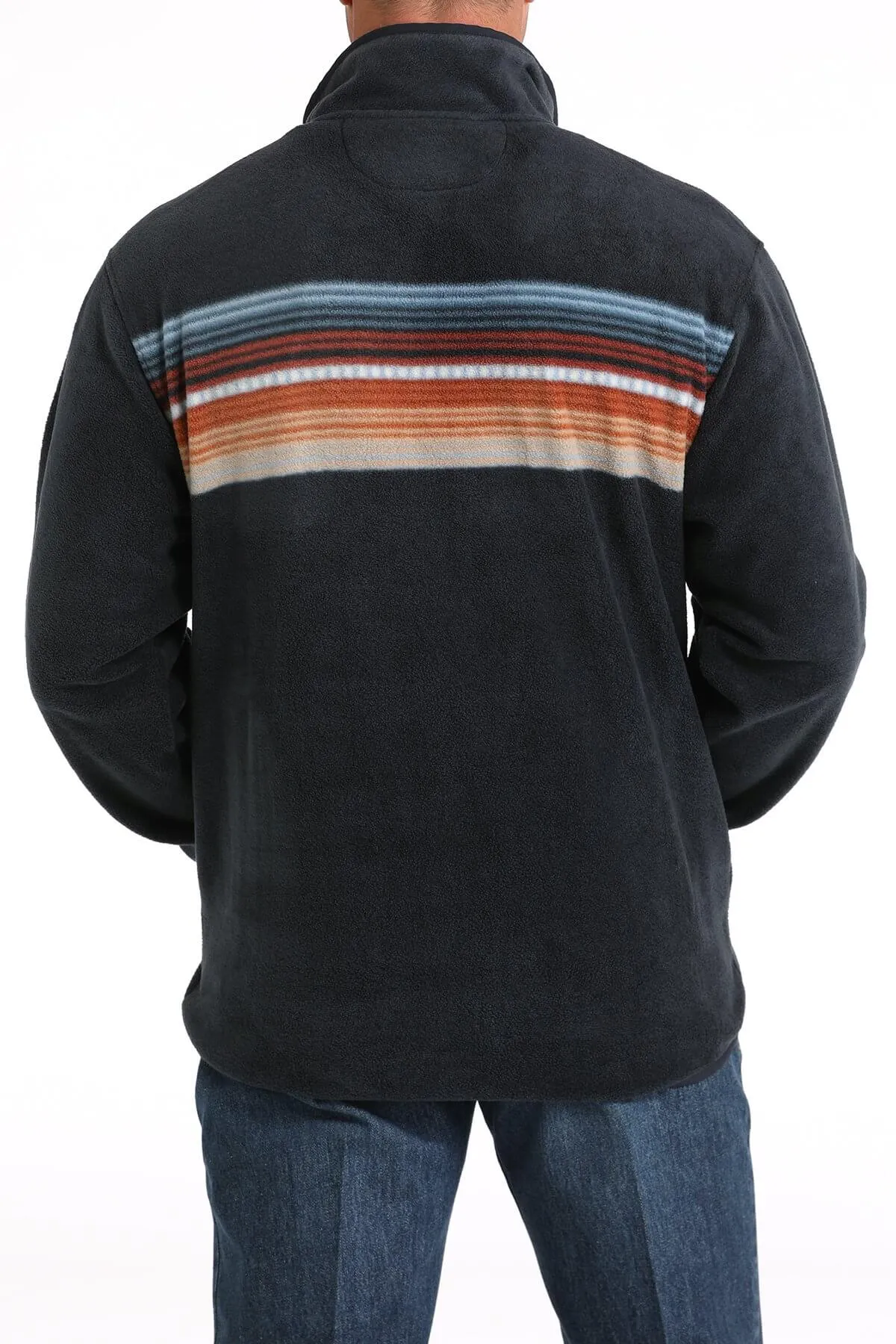 Cinch | Navy Striped Fleece Pullover