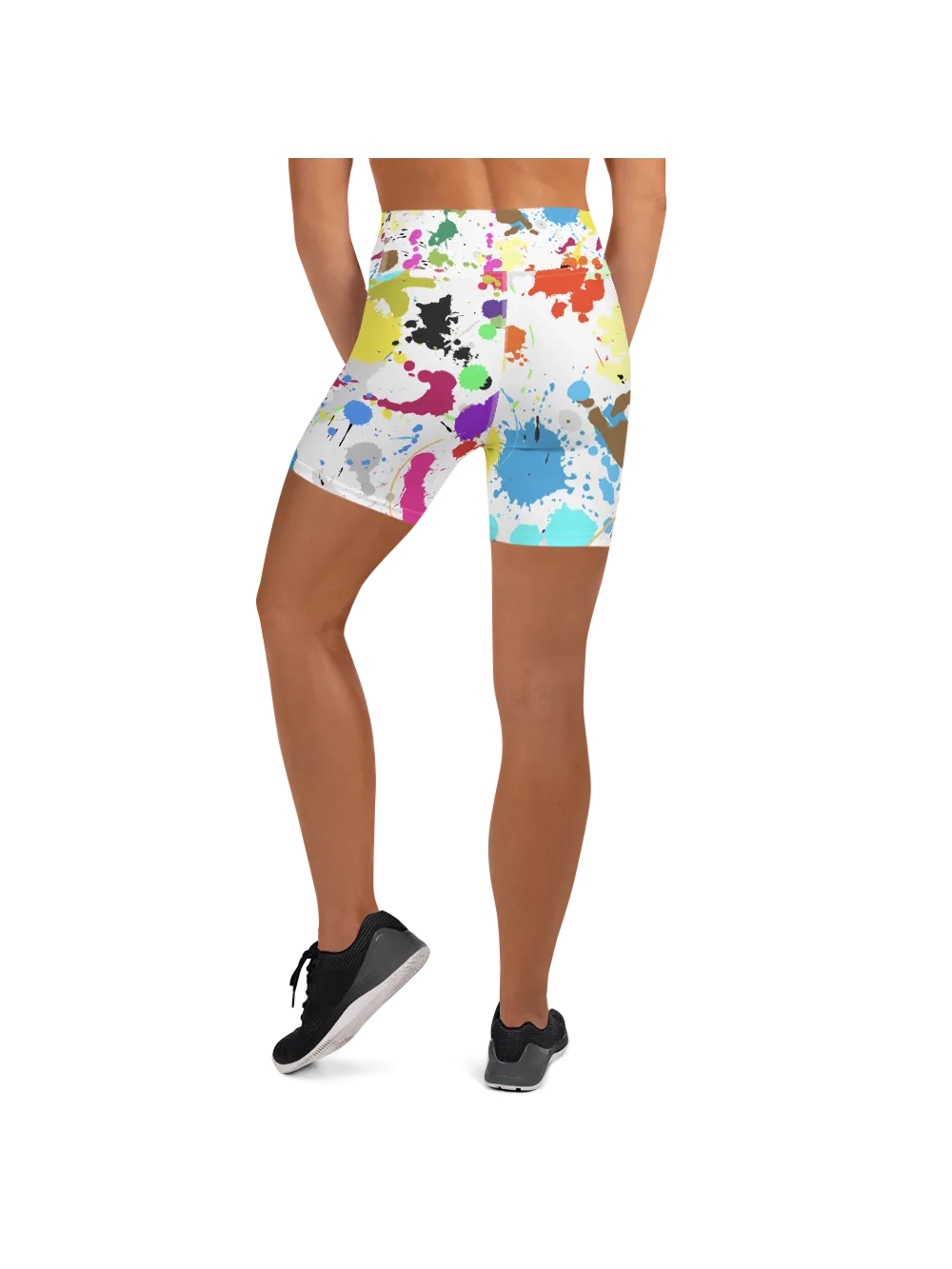 Color Splash Yoga Shorts