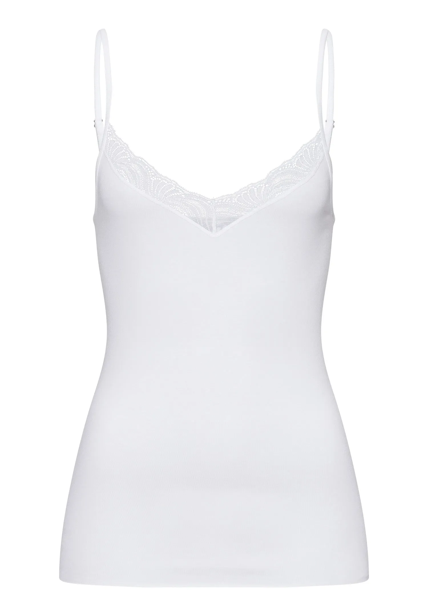 Cotton Delight Lace Trim Cotton Camisole | White 71836-101