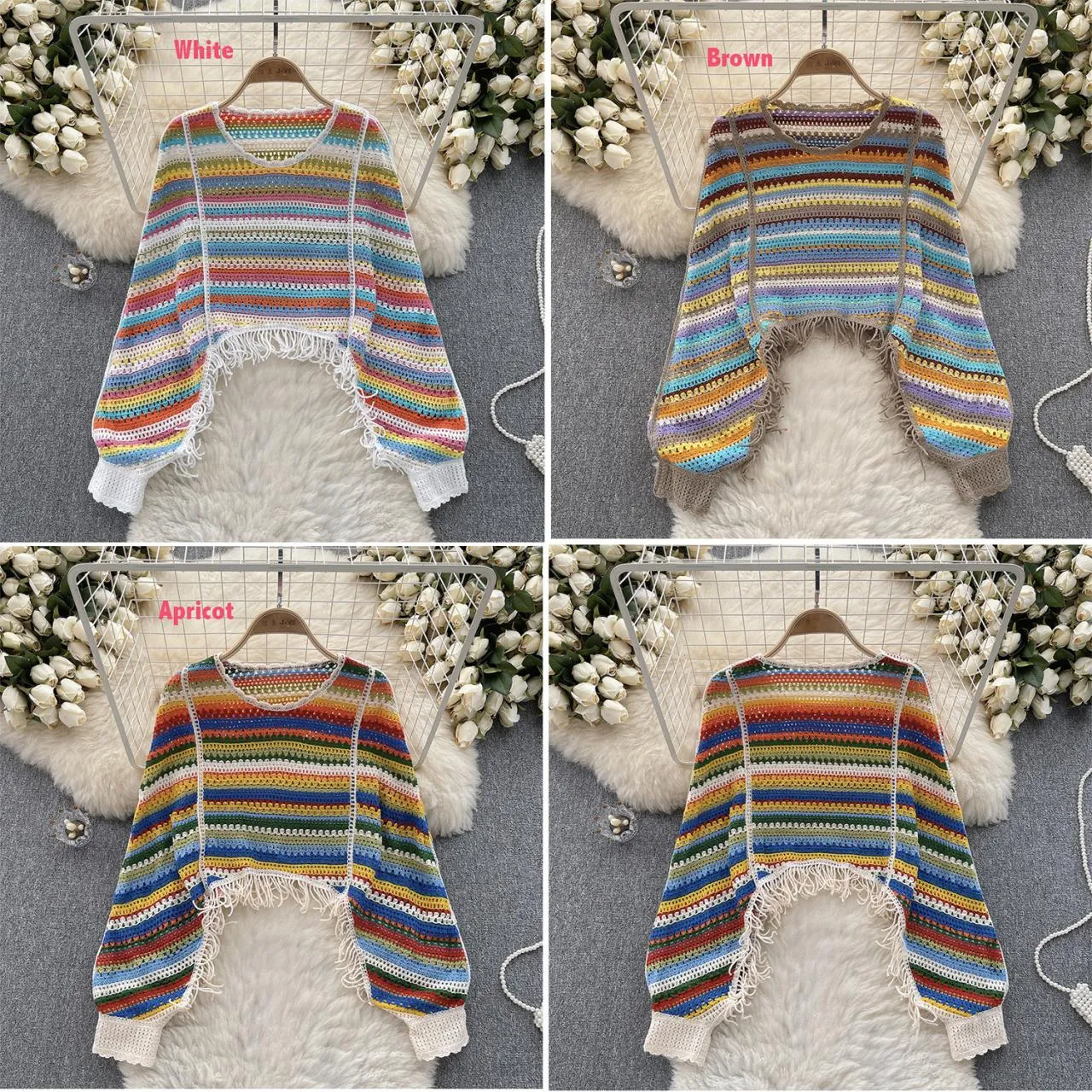 Cute Long Sleeve Knitted Sweater      S4366