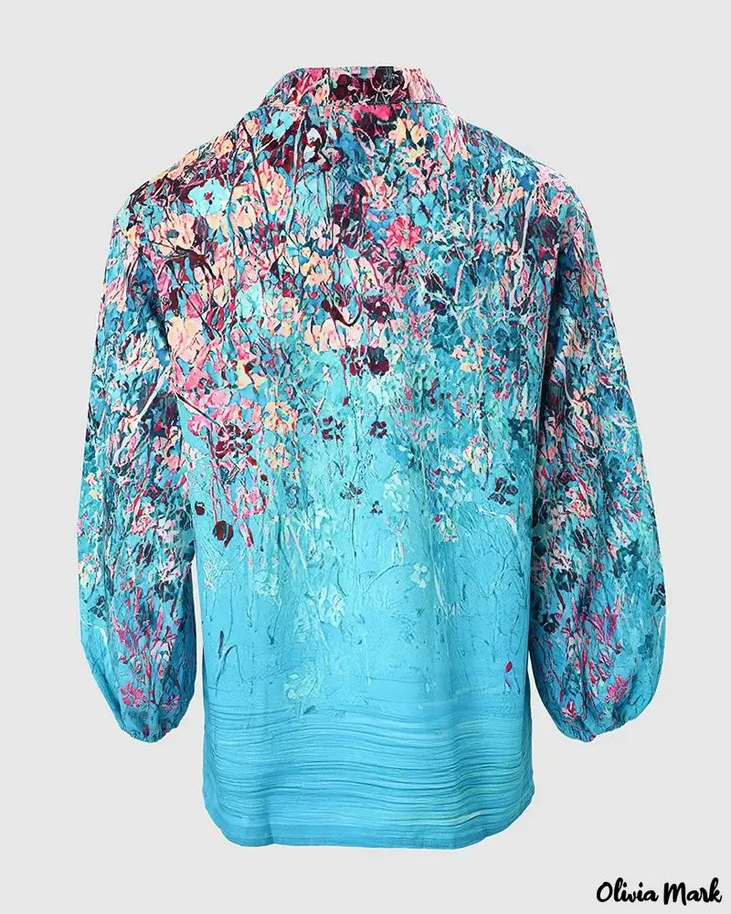 Deanwangkt - Floral Print Button Up Top