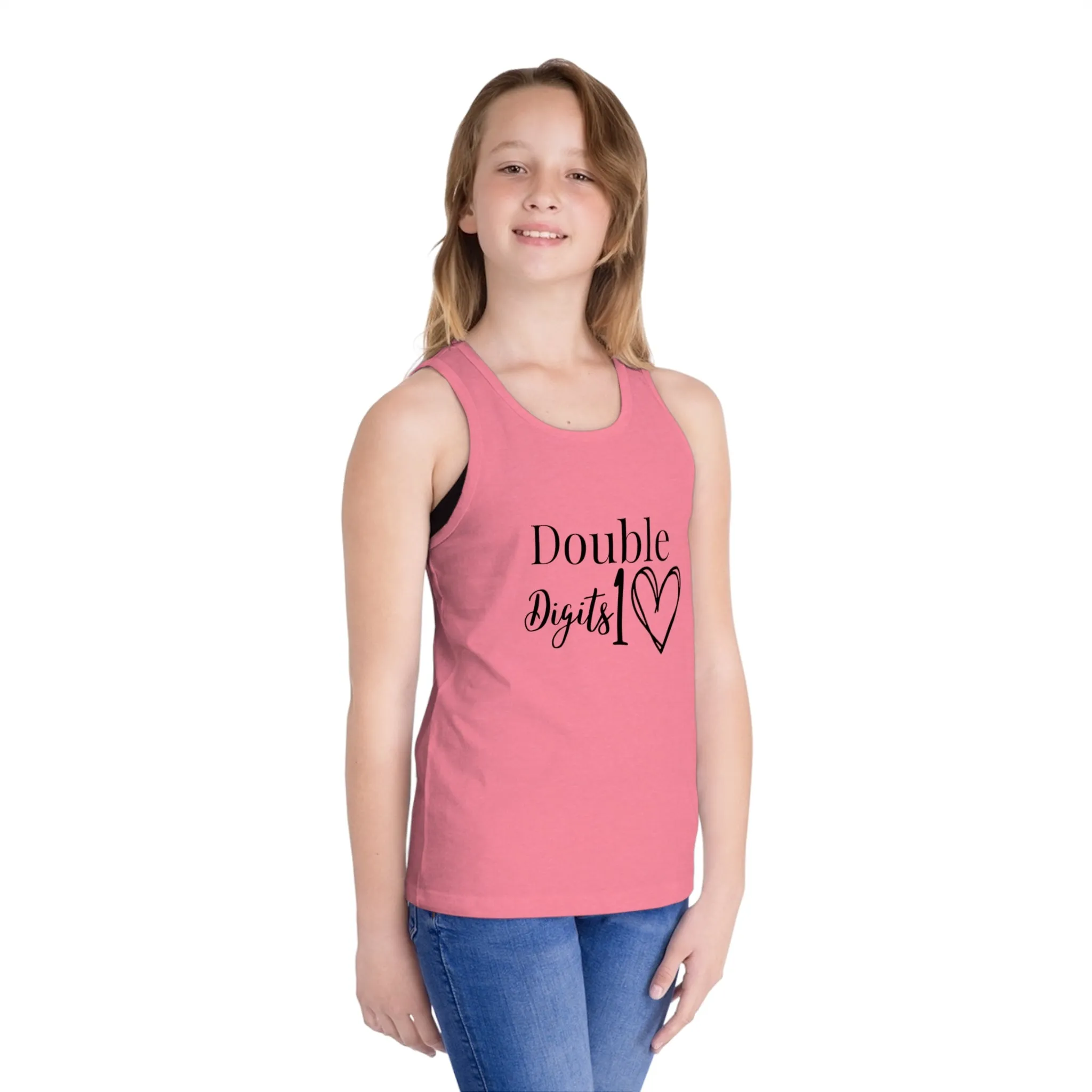 Double Digits Kids Tank Top, Ten year old birthday shirts, matching group 10 year old shirts, birthday favor