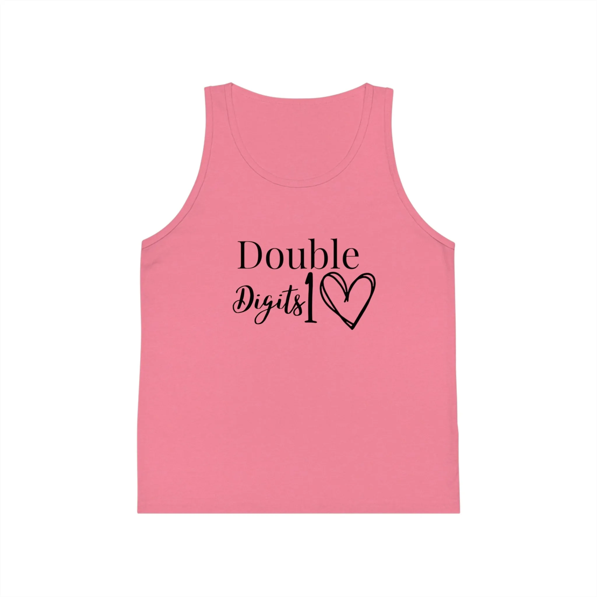 Double Digits Kids Tank Top, Ten year old birthday shirts, matching group 10 year old shirts, birthday favor