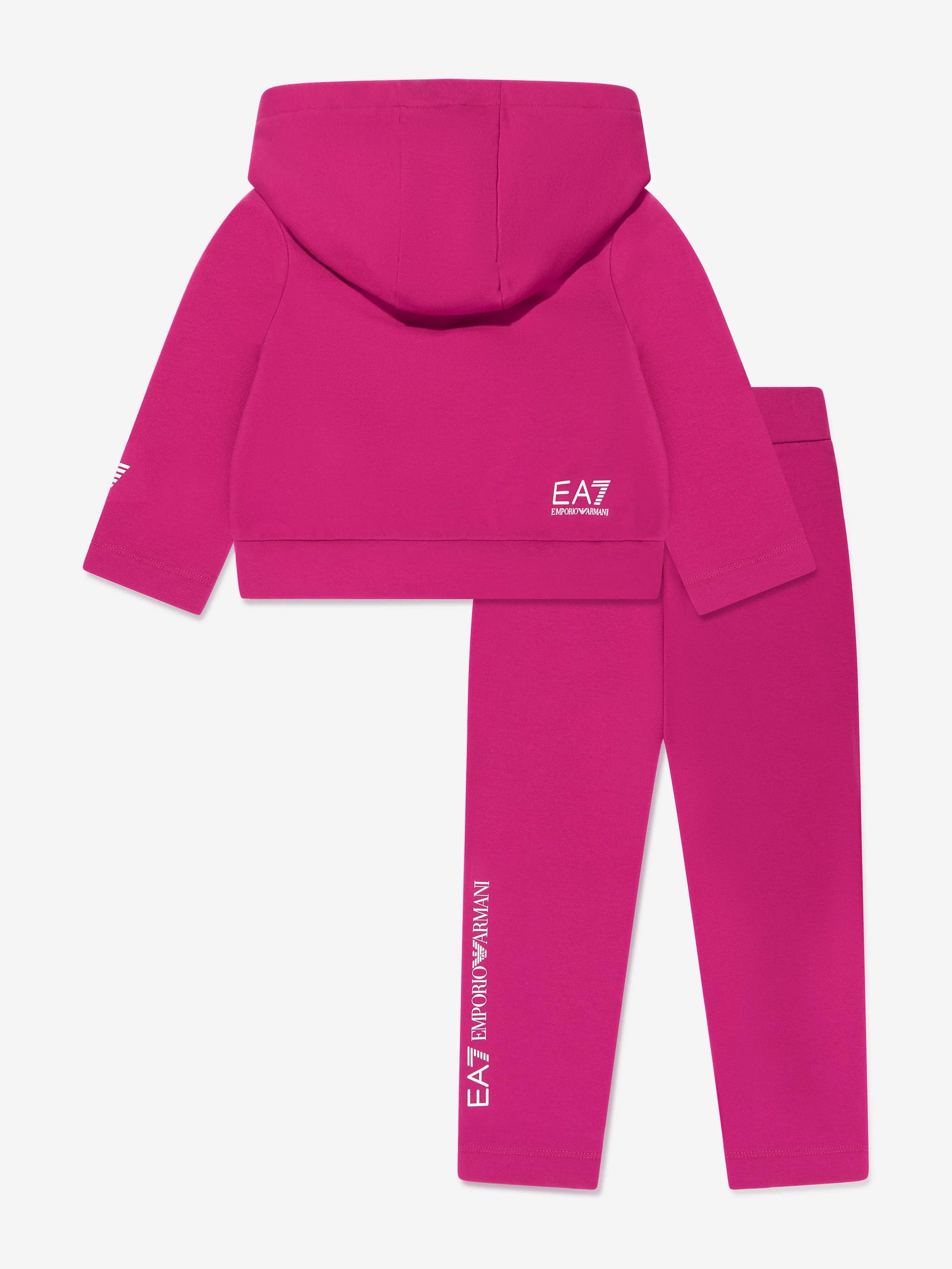 EA7 Emporio Armani Girls Logo Tracksuit in Pink