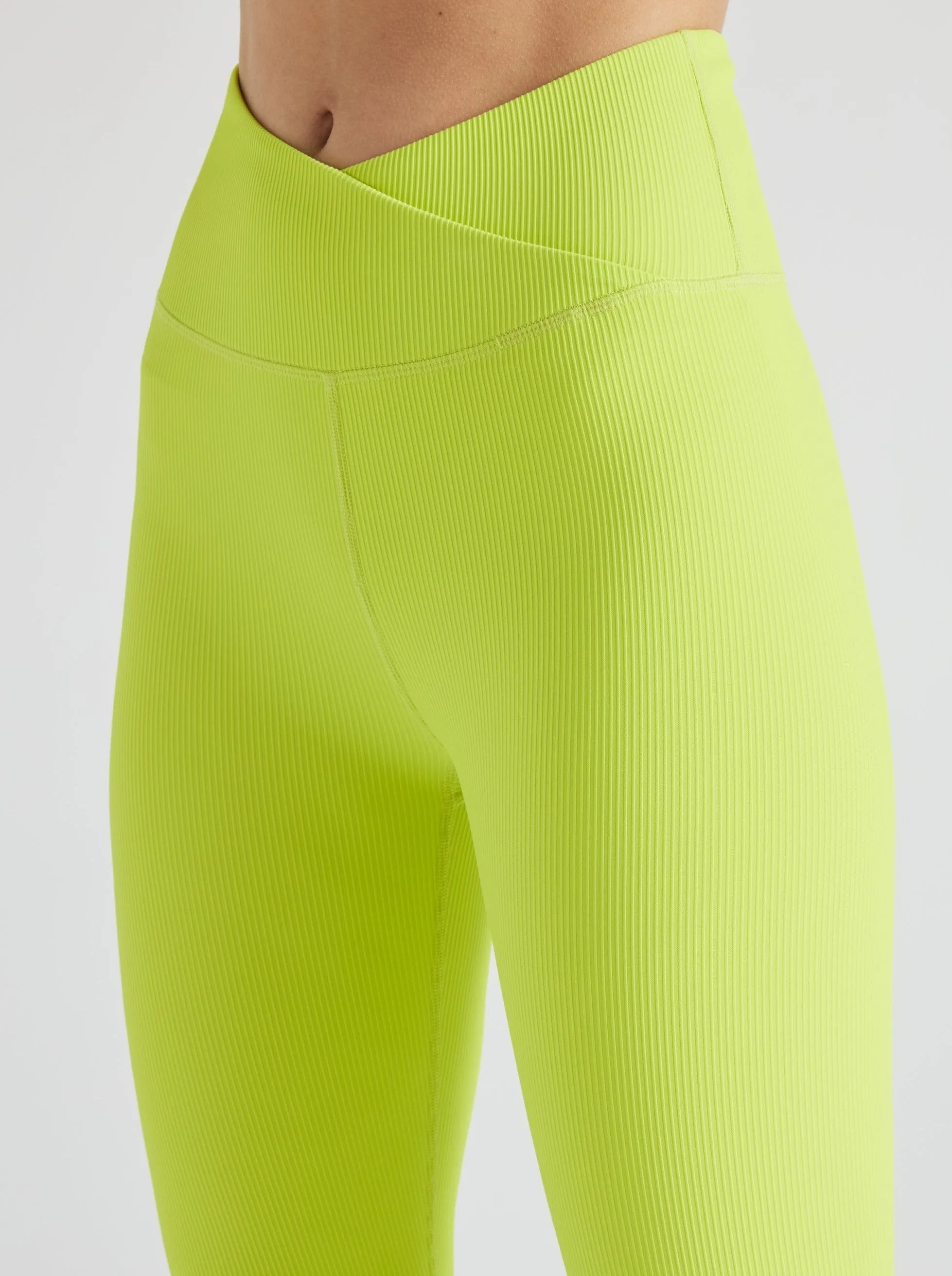 Electric Rib Legging  - Lime Punch