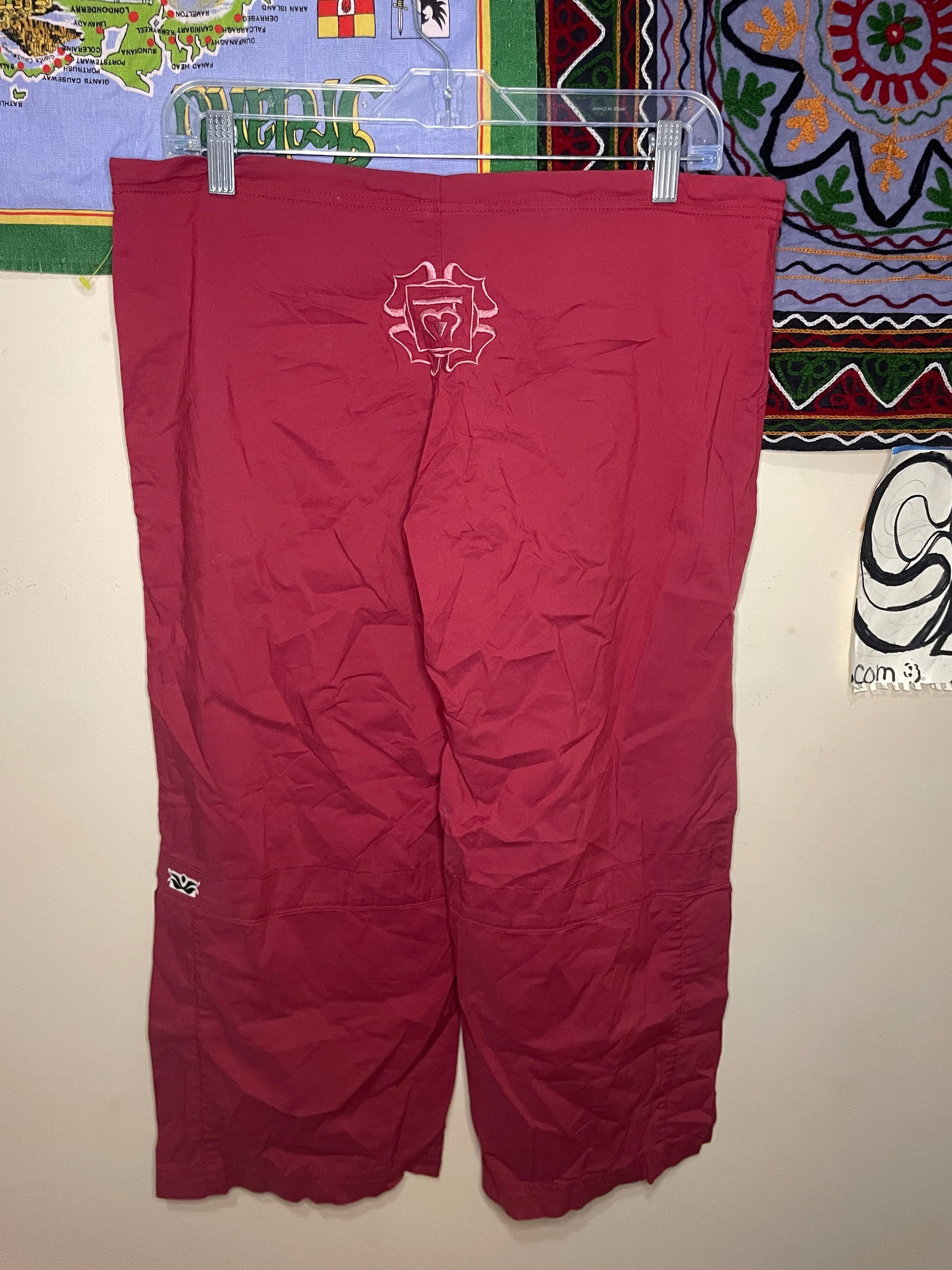 Enlightened Red Yoga Pants . Be Present