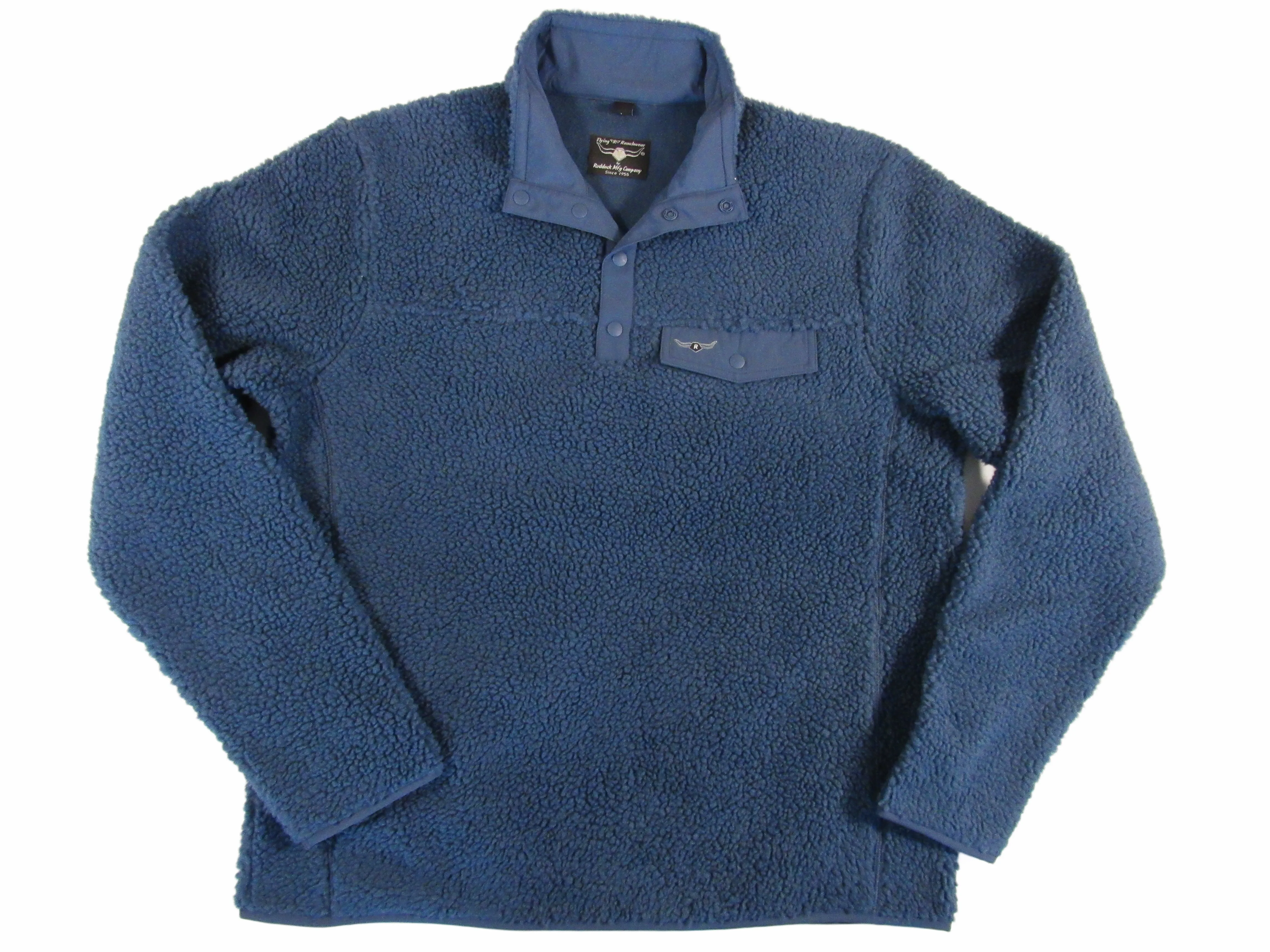 Flying R Ranchwear - Ranch Fleece Pullover - Snap Front - Cadet Blue