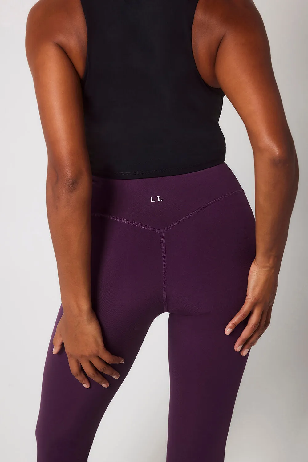 Focus 7/8 High Waisted Sports Leggings - Mulberry Plum