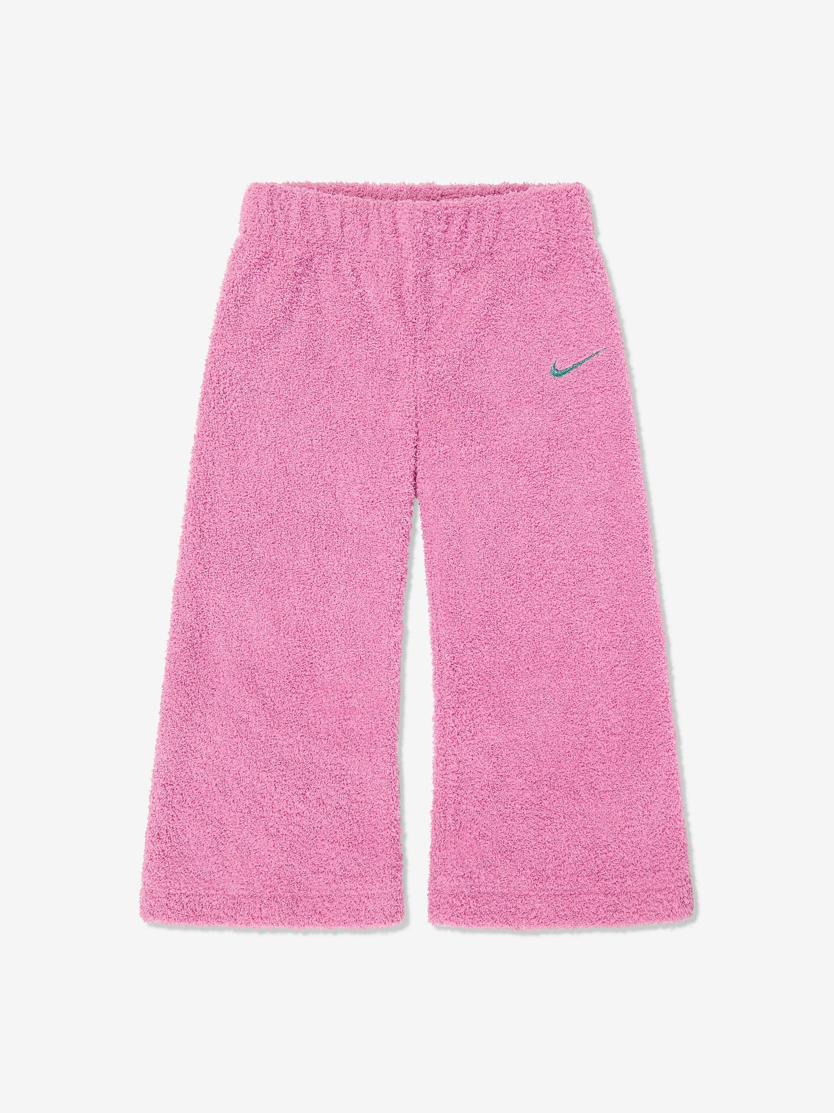 Girls Swoosh Spirit Teddy Tracksuit in Pink