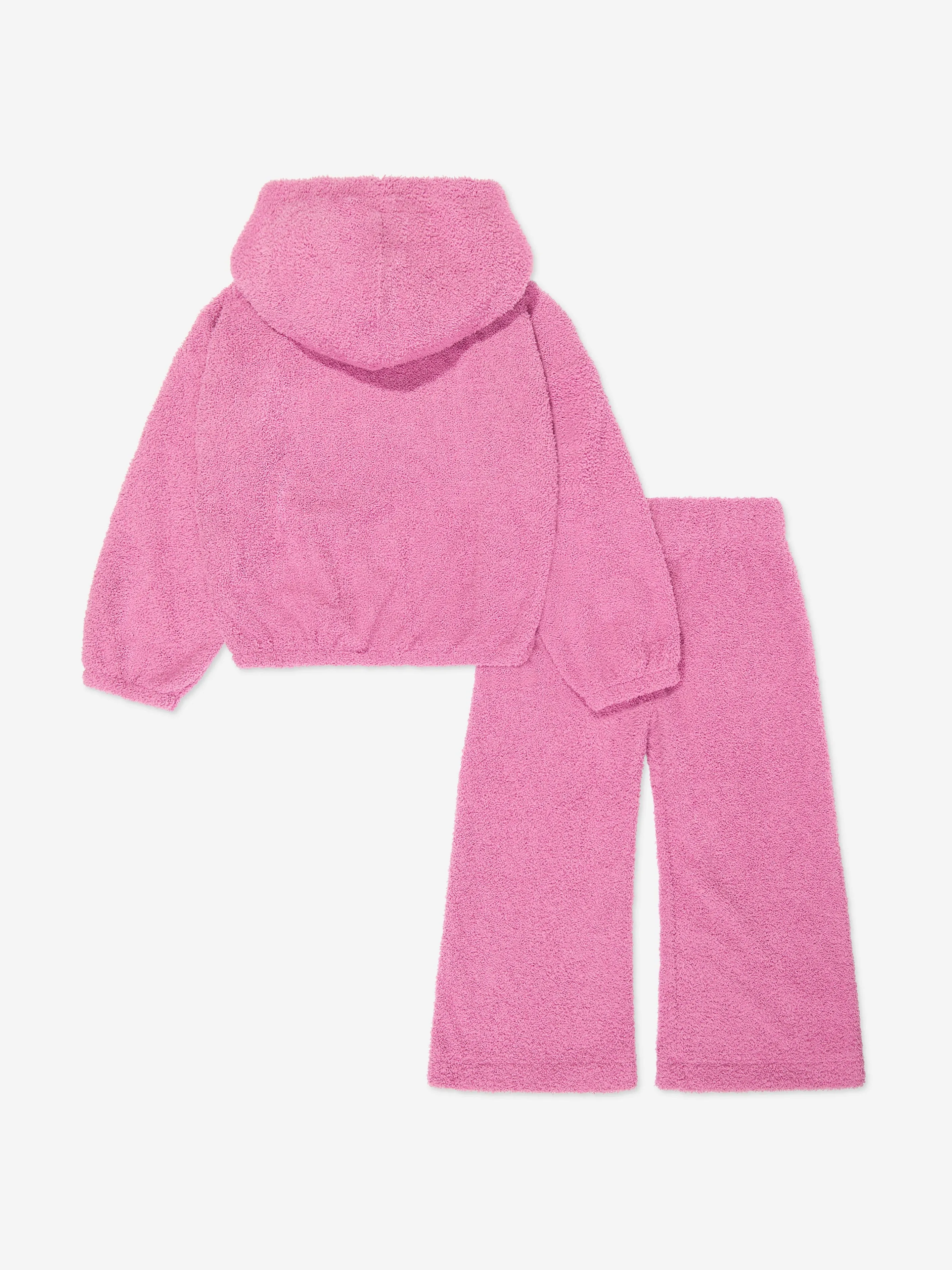 Girls Swoosh Spirit Teddy Tracksuit in Pink