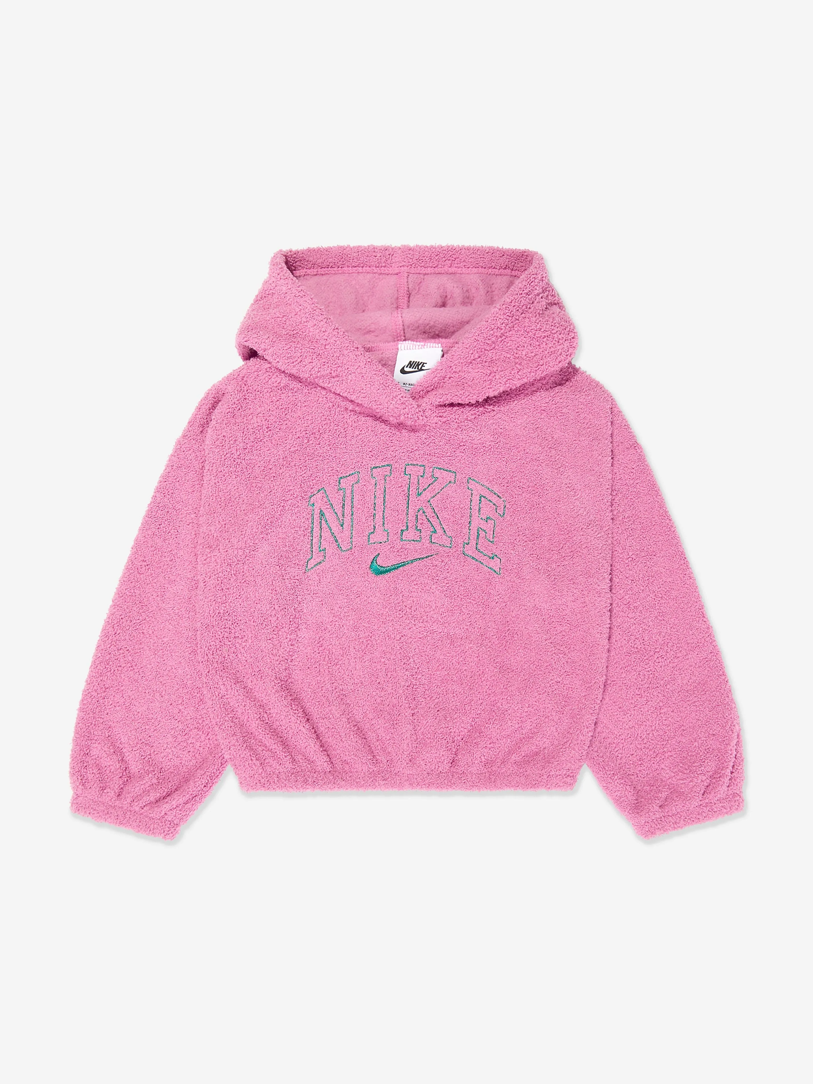 Girls Swoosh Spirit Teddy Tracksuit in Pink