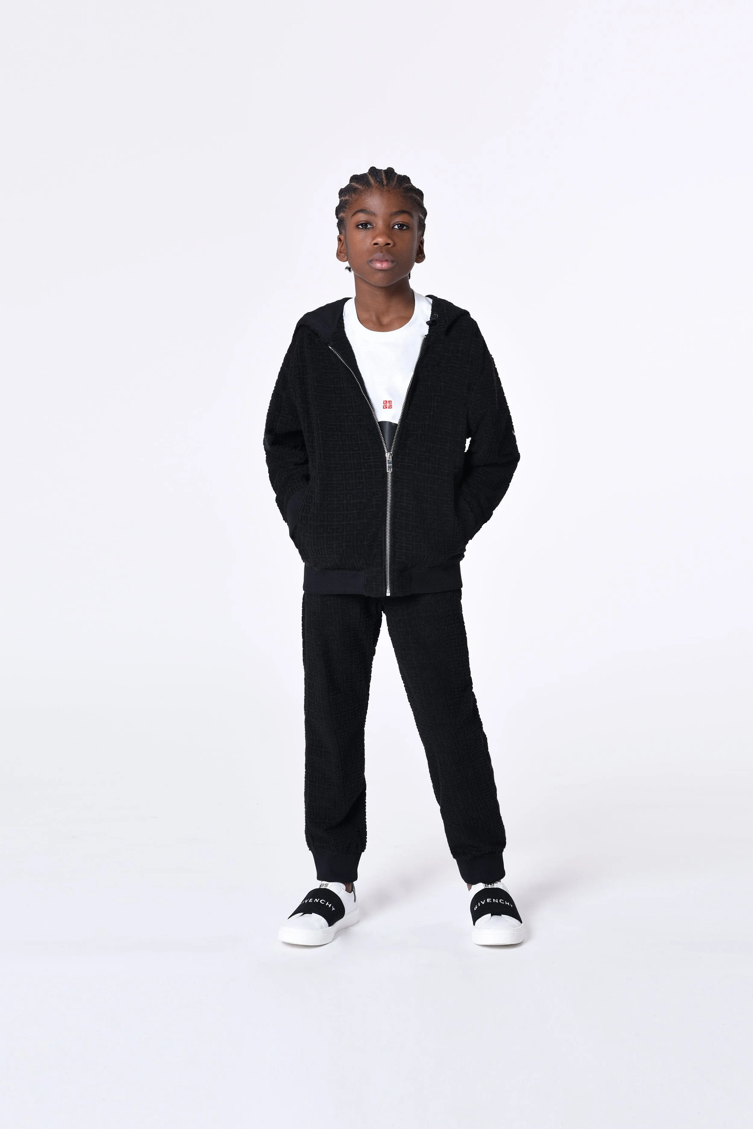 Givenchy Boys 4G Logo Tracksuit in Black