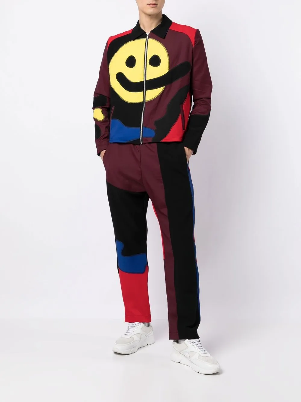 Jersey Patchwork Smiley Jacket