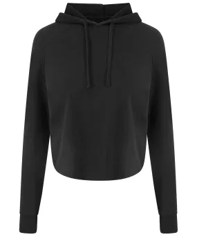 Jet Black - Women's cross back hoodie