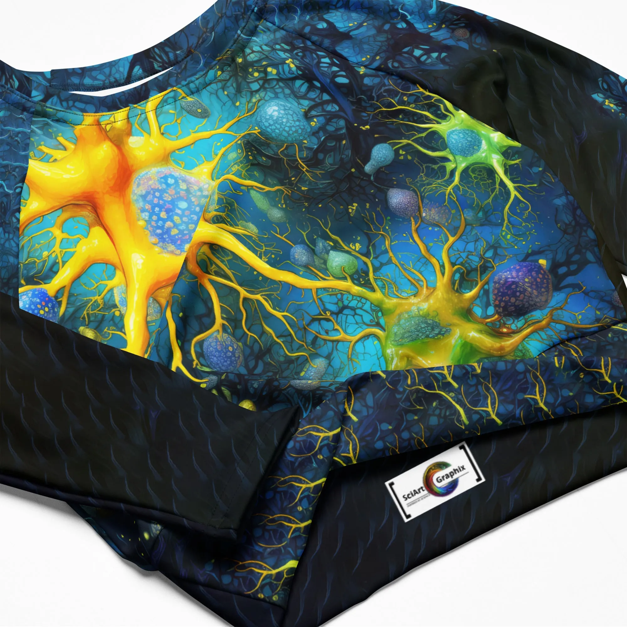 Long-Sleeve Crop Top Sea of Neurons