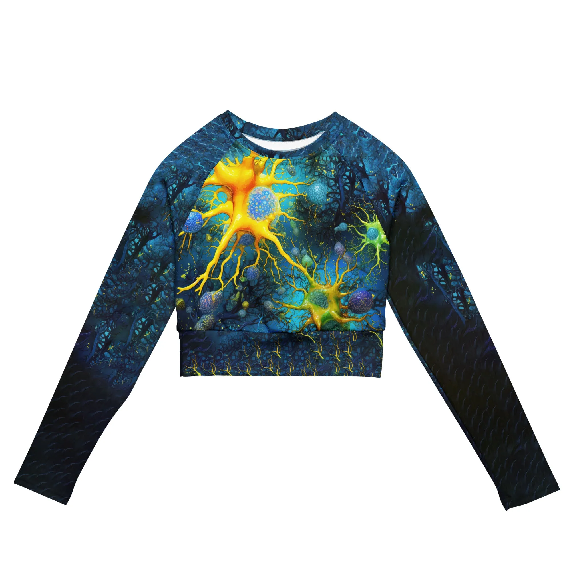 Long-Sleeve Crop Top Sea of Neurons