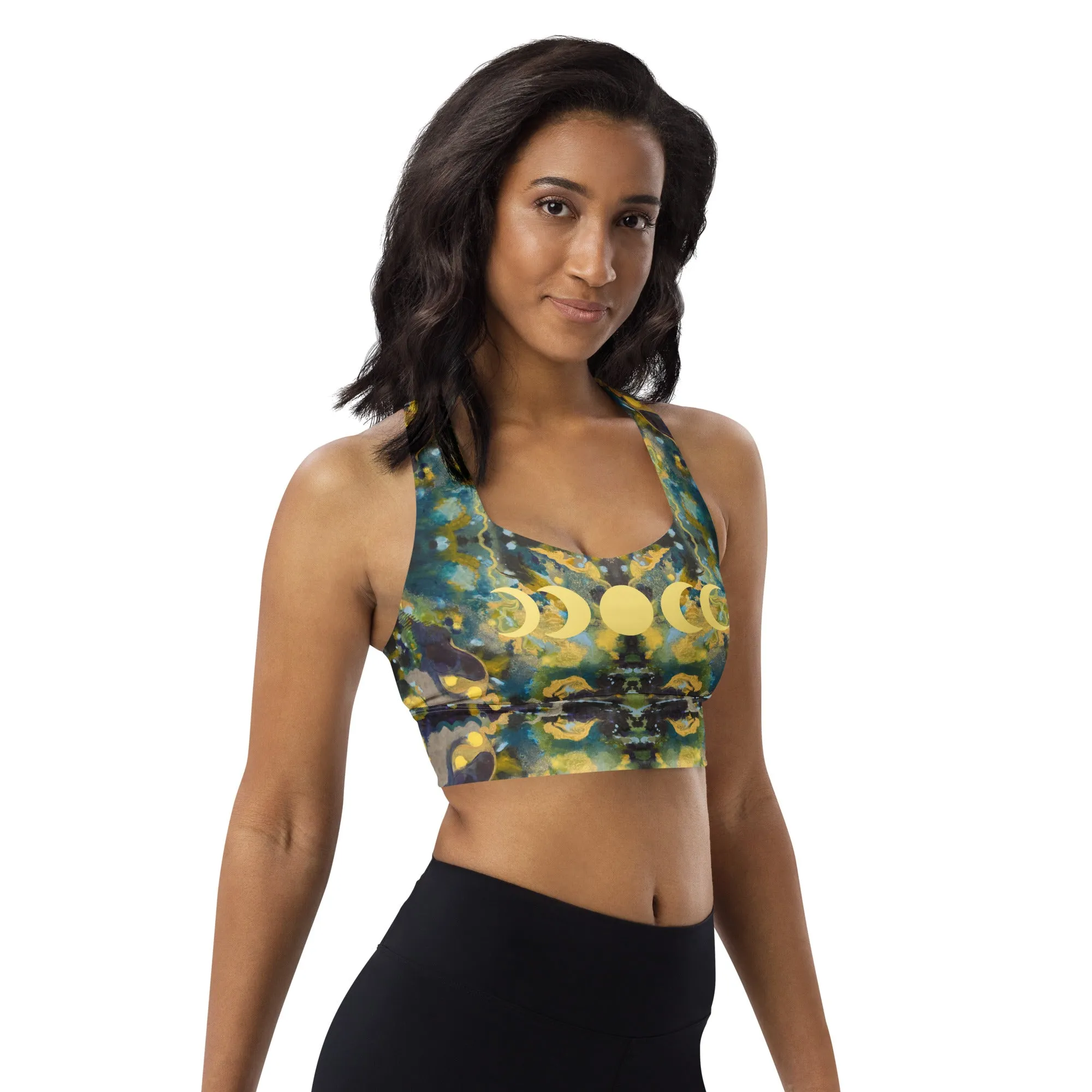 Longline sports bra, moonshadow