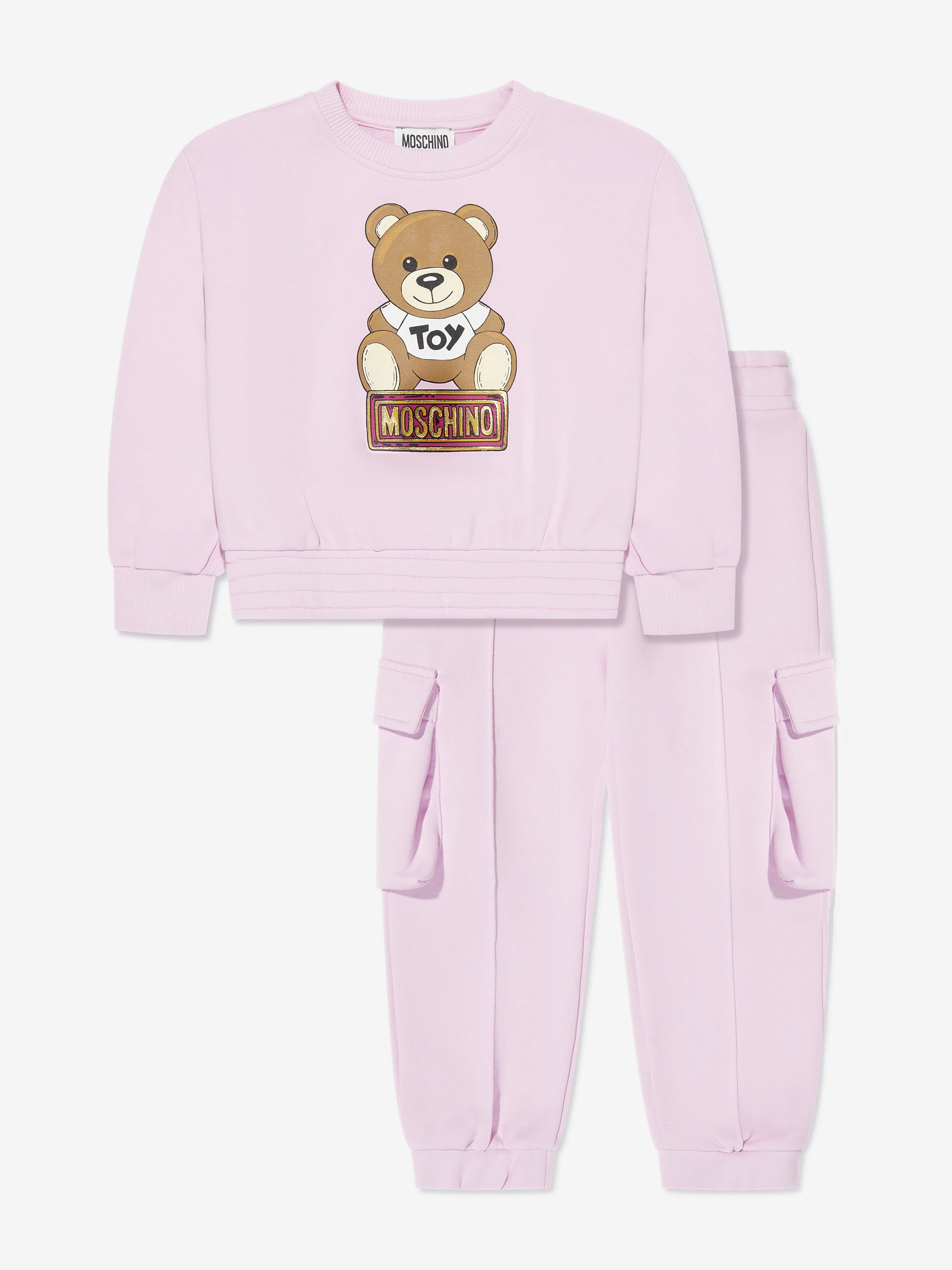 Moschino Girls Teddy Bear Tracksuit in Pink