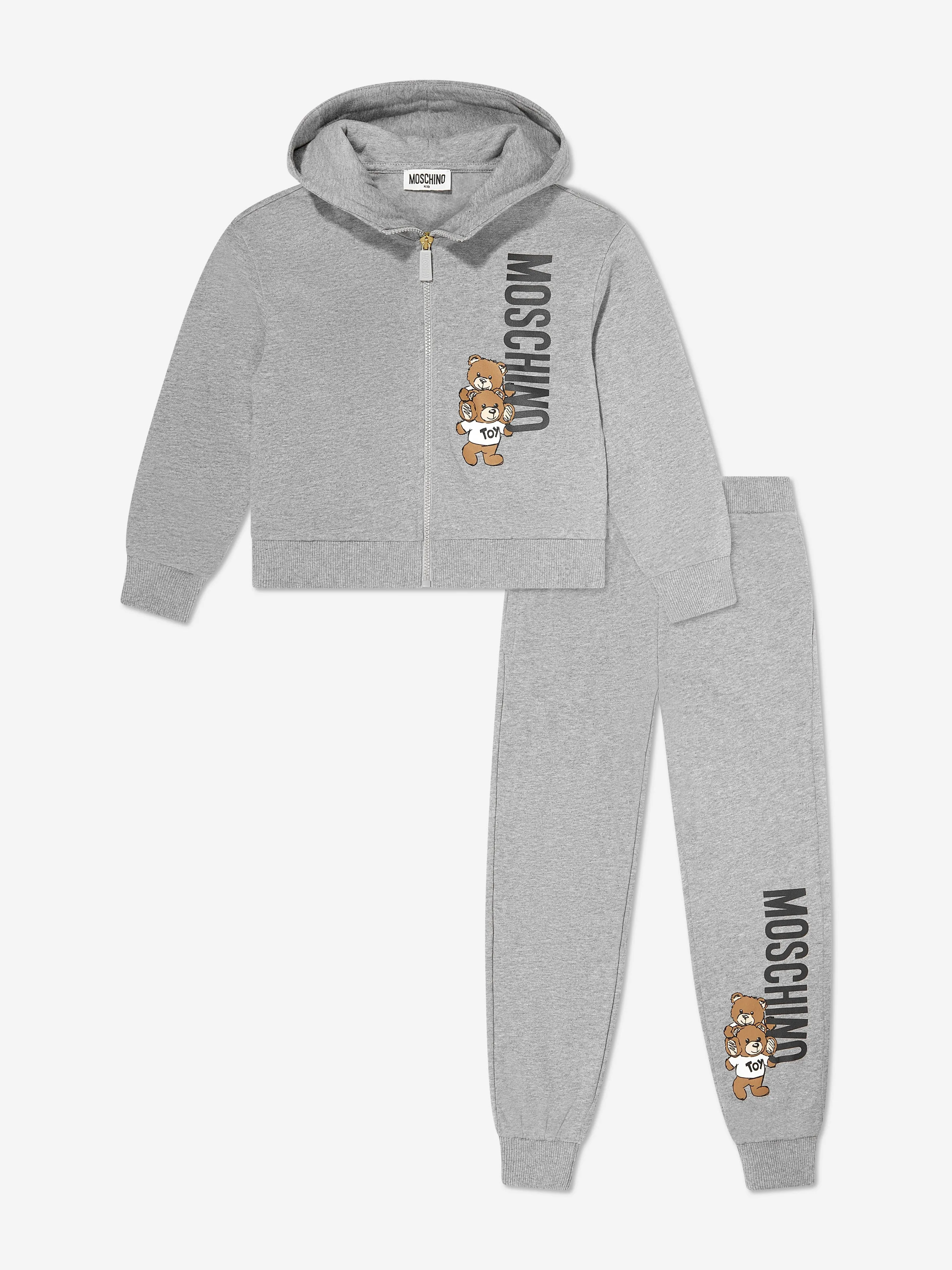 Moschino Kids Teddy Bear Logo Tracksuit in Grey