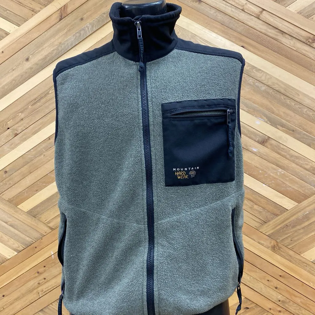 Mountain Hardwear - Men's Polartec Fleece Vest - MSRP comp $145: Grey/Black-men-