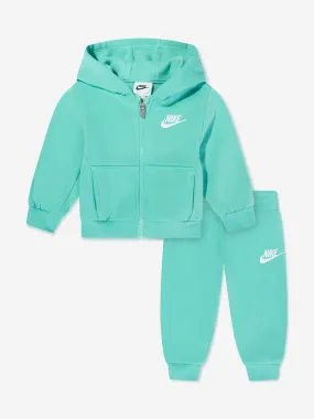 Nike Baby Girls LBR Full Zip Club Tracksuit in Green