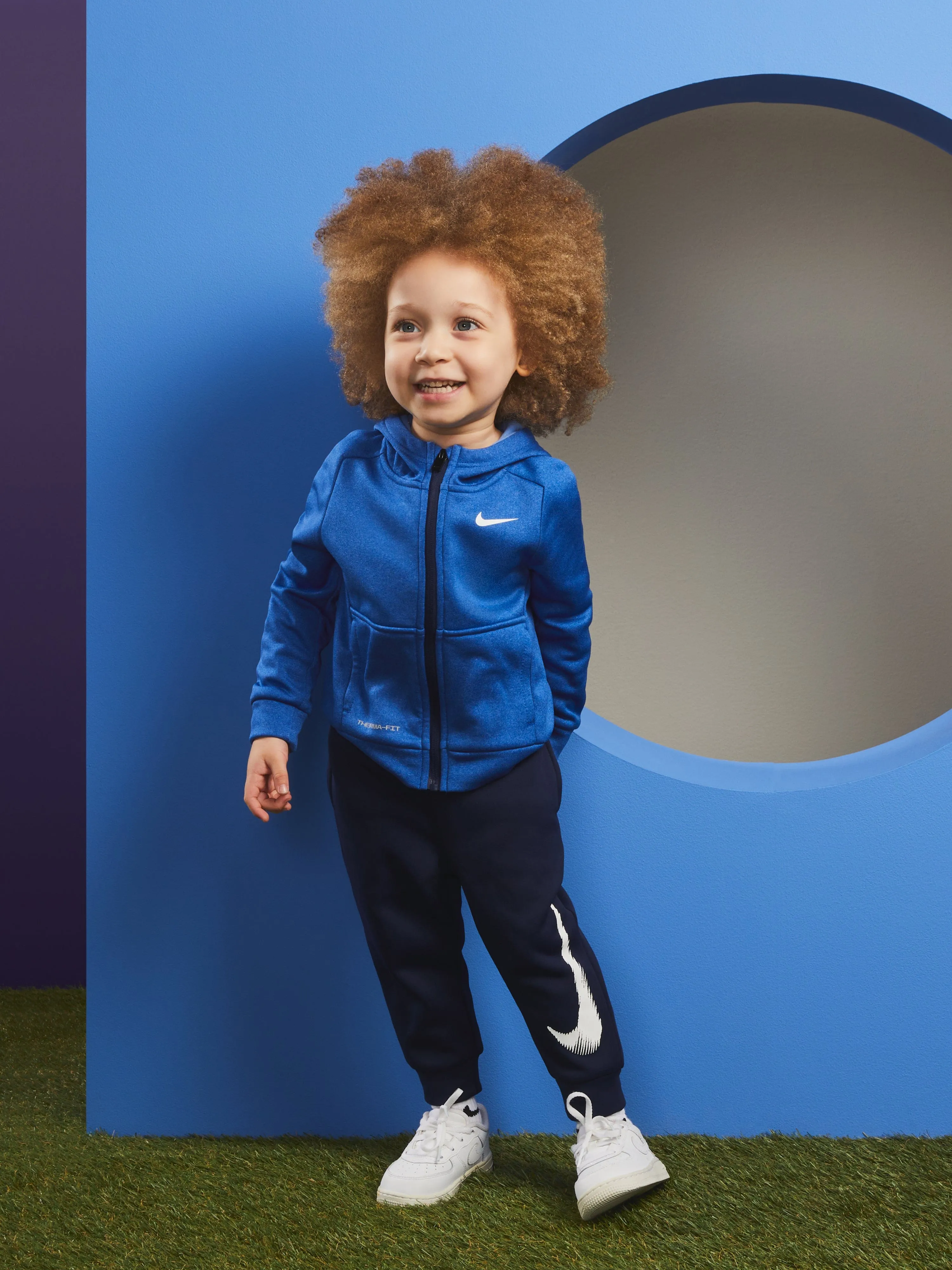 Nike Boys AOP Tracksuit in Navy