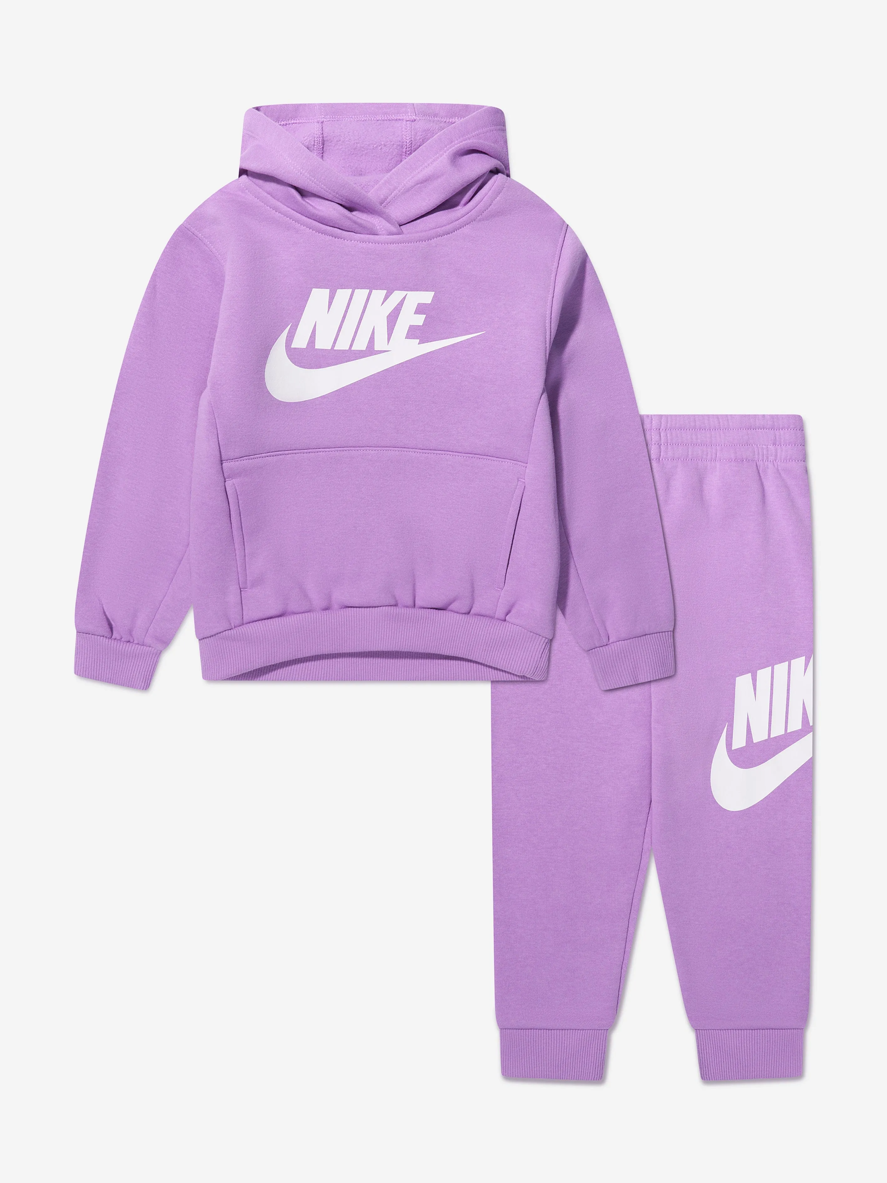 Nike Girls NKN Club Fleece Tracksuit in Purple