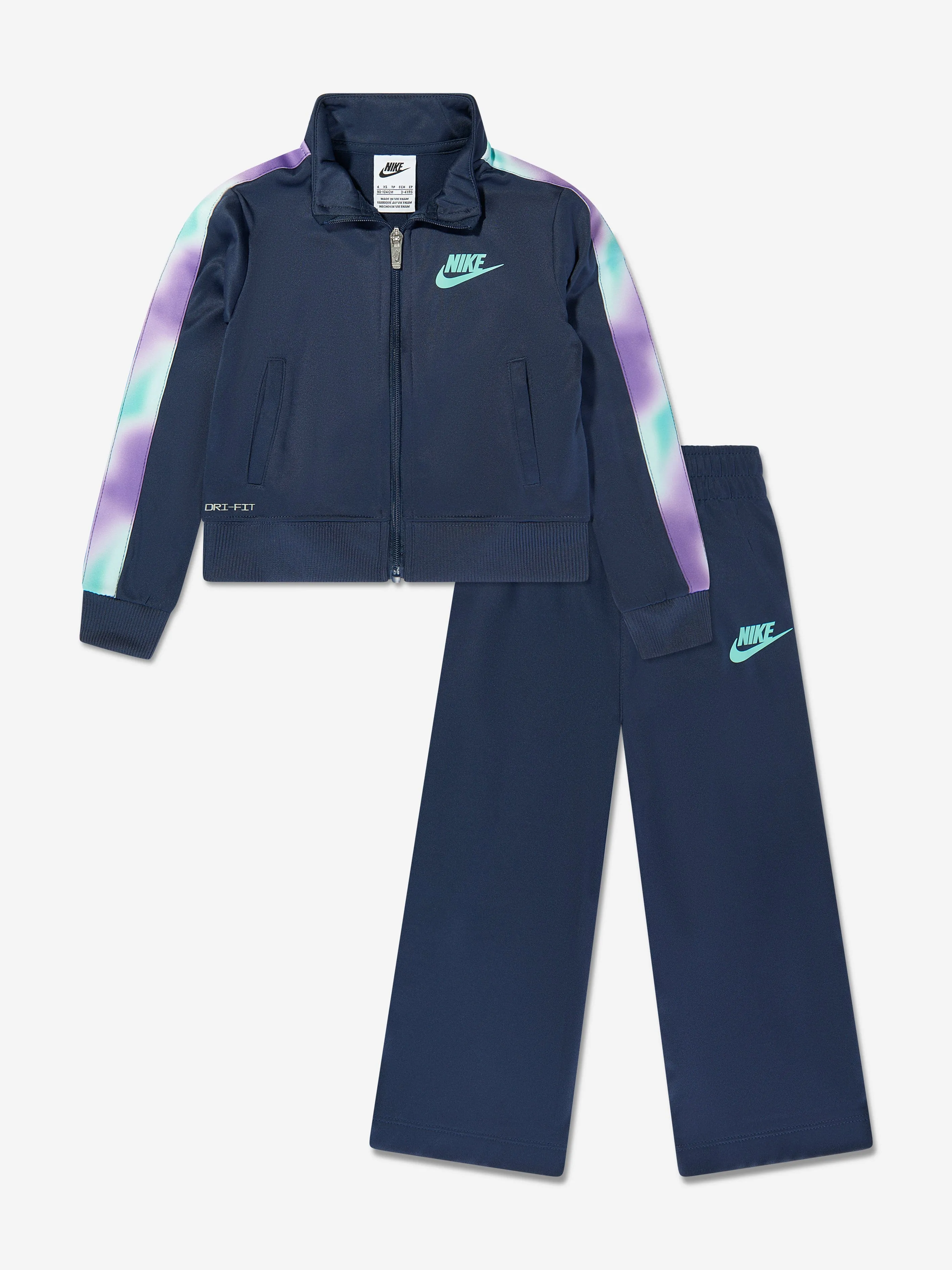 Nike Girls Solarised Tracksuit in Navy