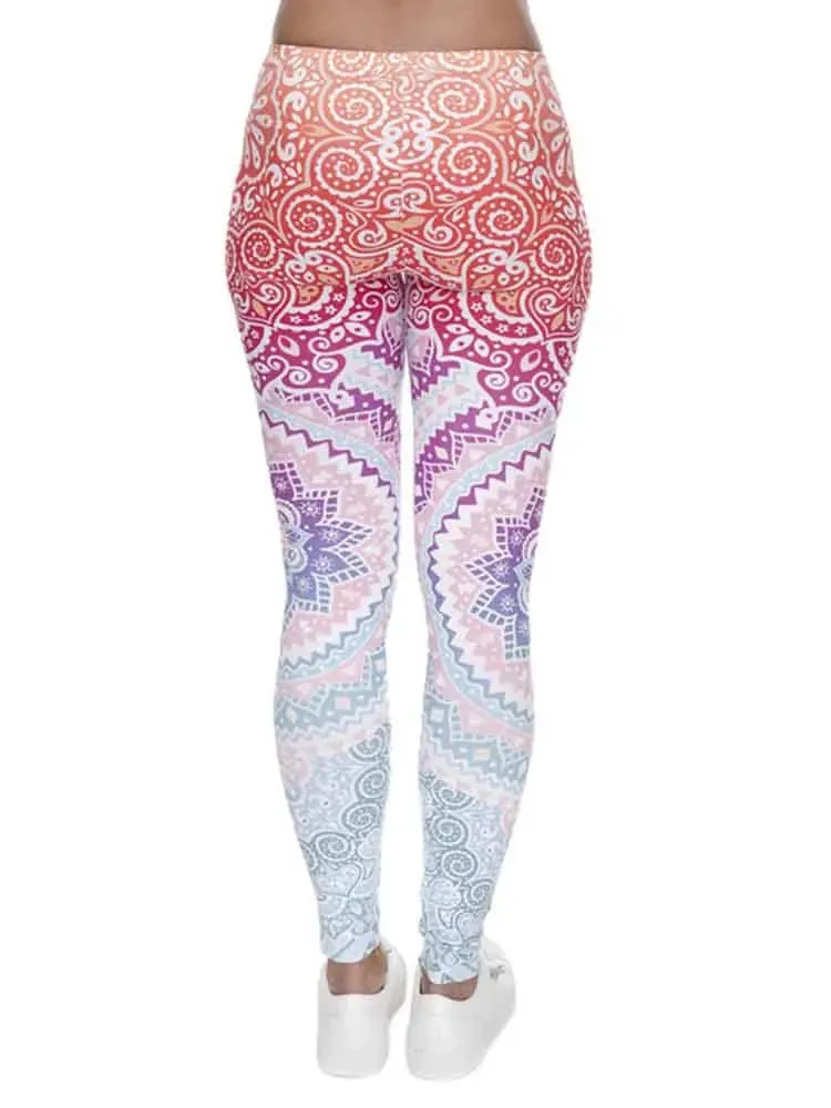 Ombre Mandala Yoga Leggings