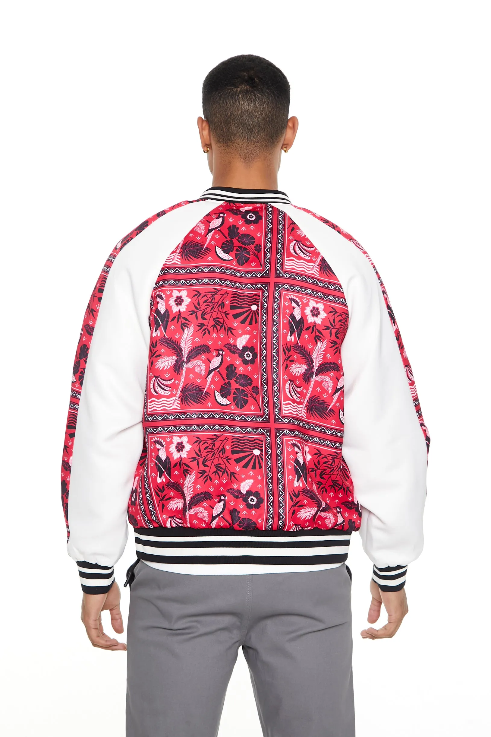 Paisley Print Bomber Jacket