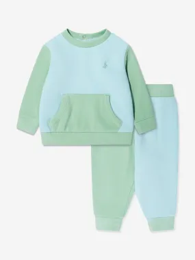 Ralph Lauren Baby Boys Colourblock Tracksuit in Green