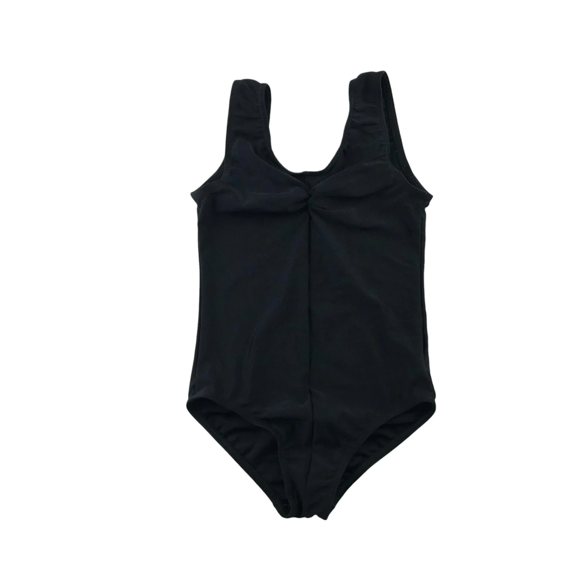 Roch Valley Black Leotard 7-8 years plain sleeveless