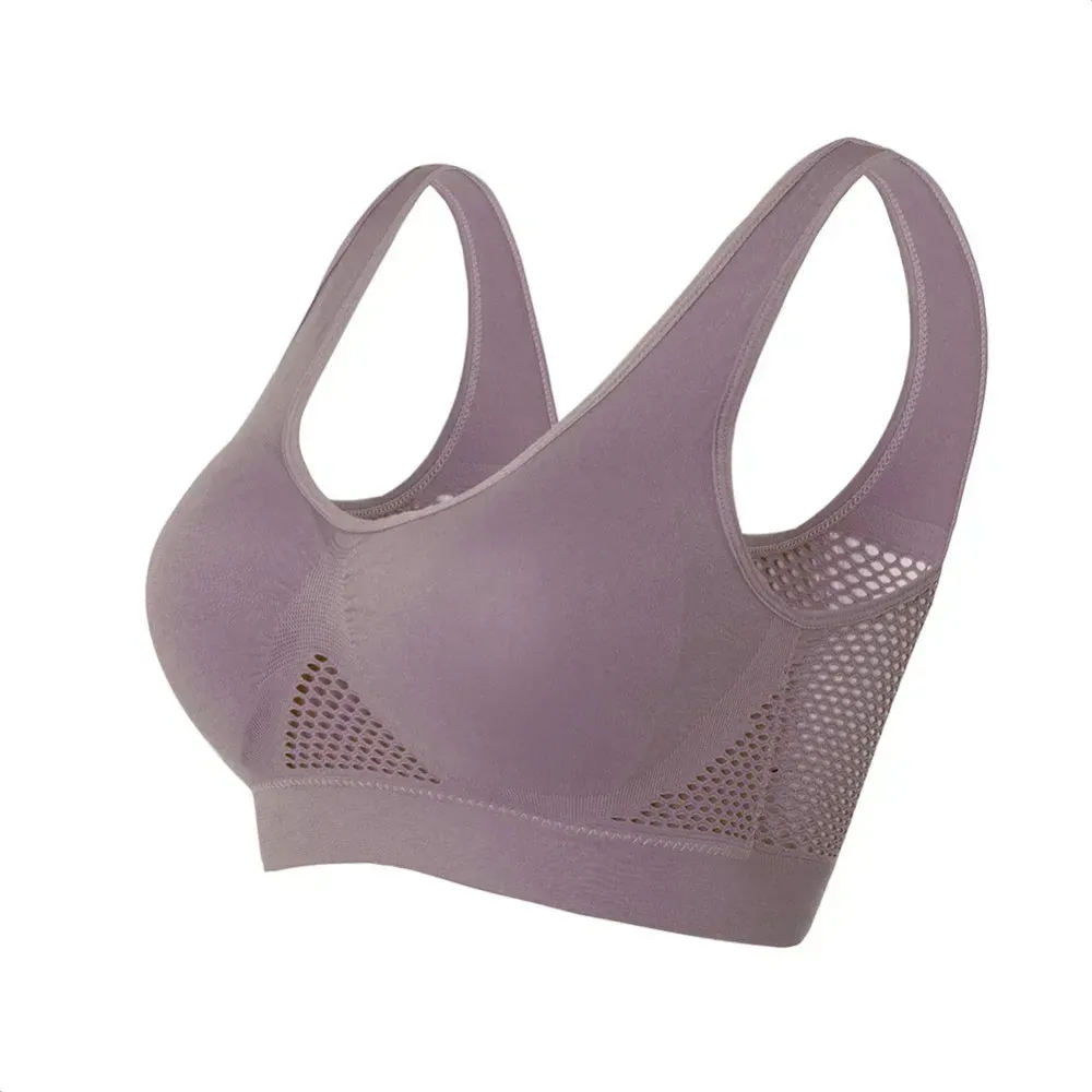 Seamless Mesh Sports Bra