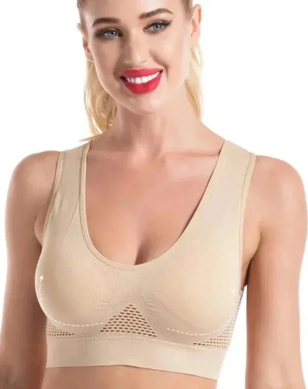 Seamless Mesh Sports Bra