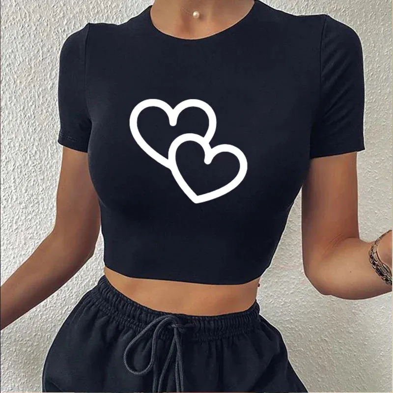 Sexy Girls Graphic Crop Tops Fairy Grunge Crop Top