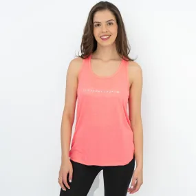 Superdry Studio Coral Pink Vest Sports Activewear Workout Gym Tops