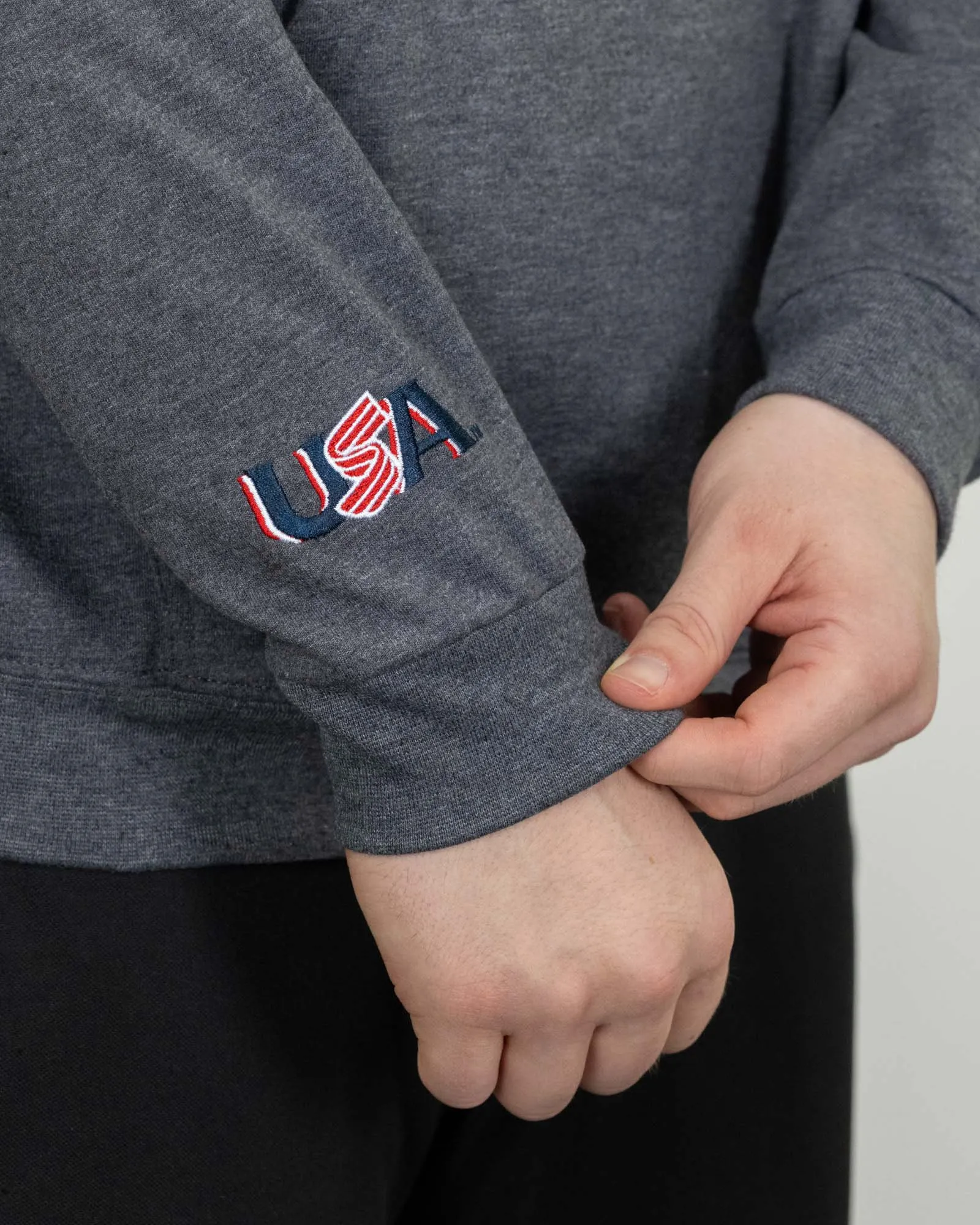 USA x Baseballism Grey Outfield Fence Hoodie