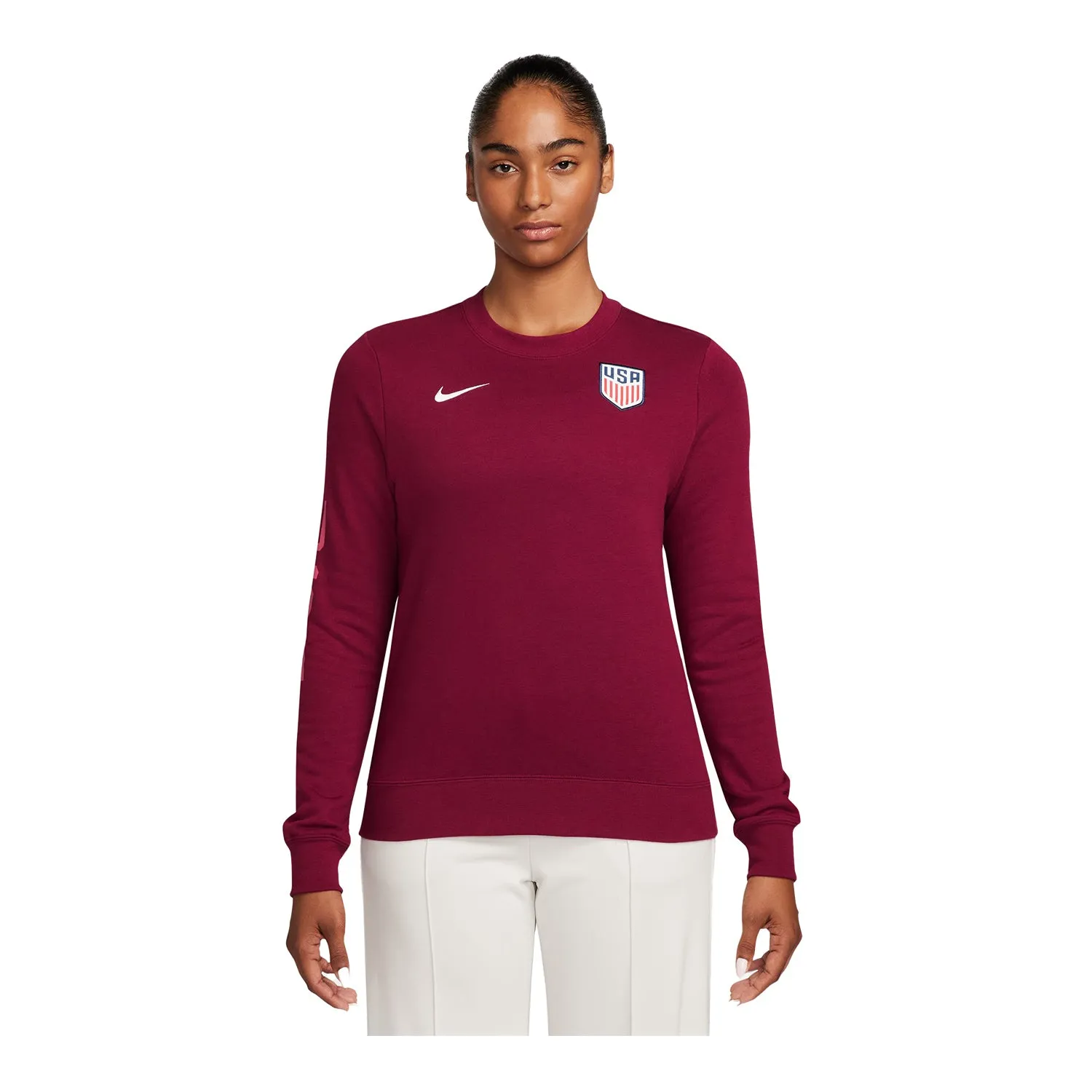 Women's Nike USA Red Club Crewneck