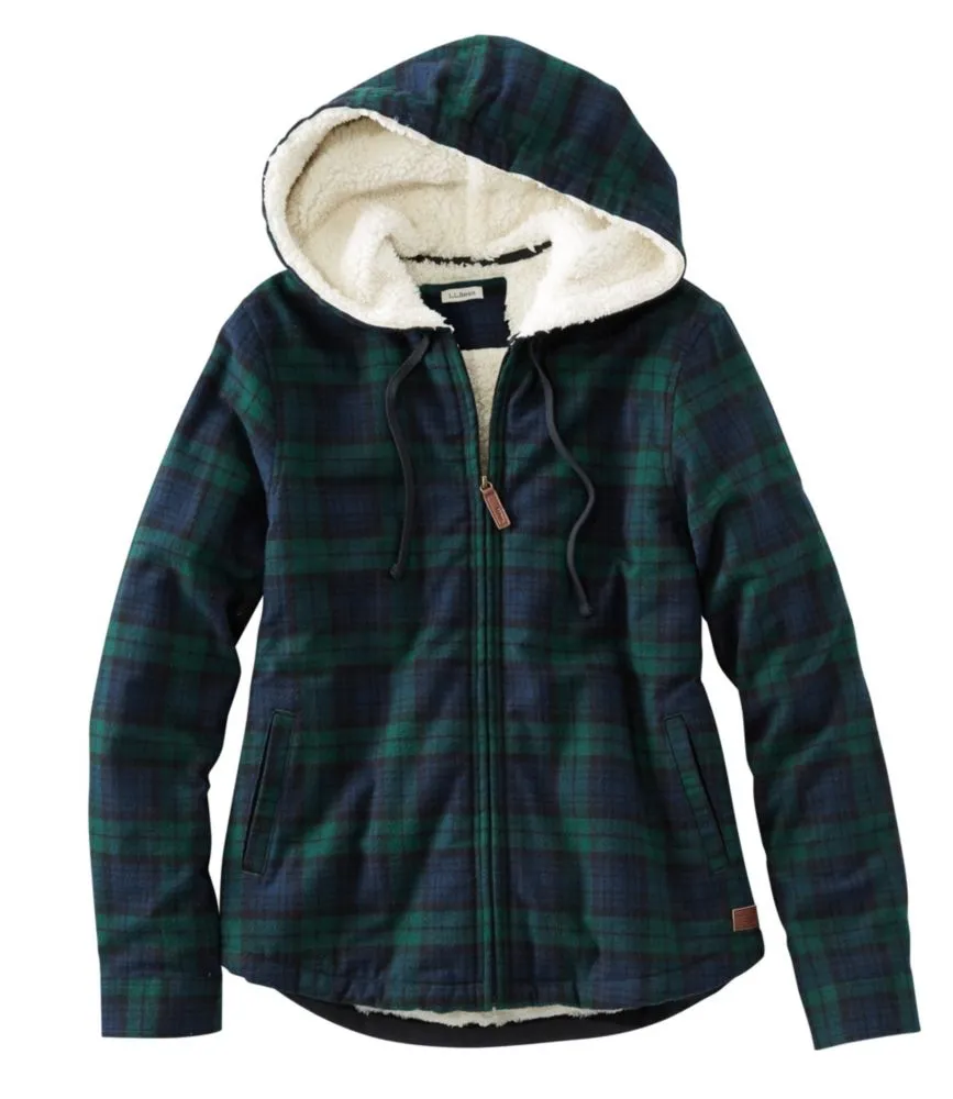 Women's Scotch Plaid Sherpa Lined Zip Hoodie