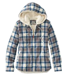 Women's Scotch Plaid Sherpa Lined Zip Hoodie